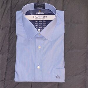 Stafford Light Blue Men's Dress Shirt - Smart Tech - NEVER WORN